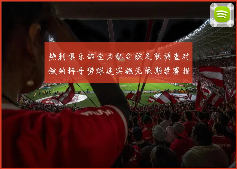 热刺俱乐部全力配合欧足联调查对做纳粹手势球迷实施无限期禁赛措施