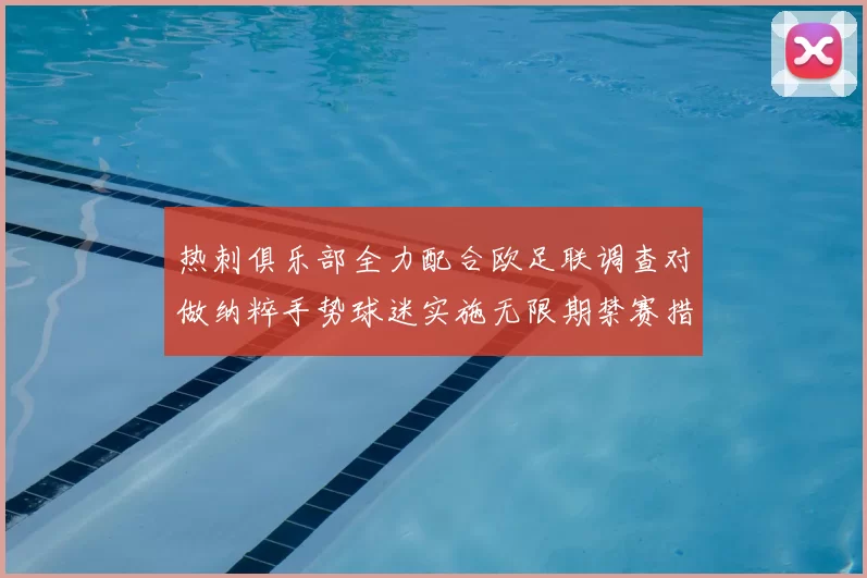 热刺俱乐部全力配合欧足联调查对做纳粹手势球迷实施无限期禁赛措施